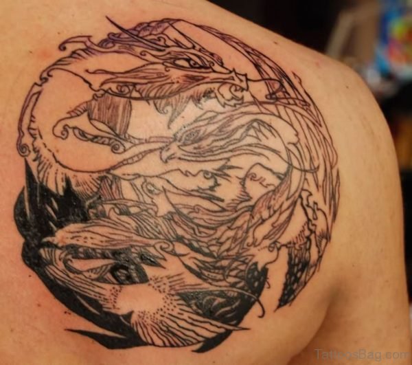 Stylish Yin Yang Tattoo