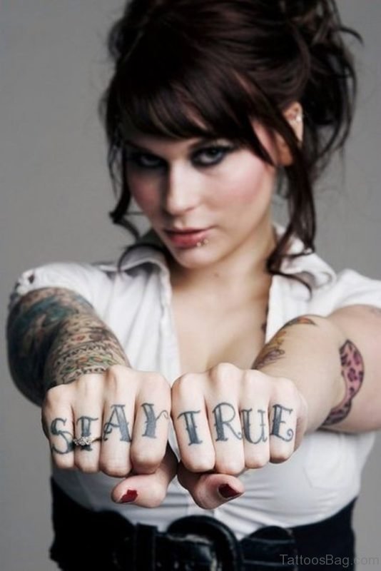 Stylish knuckle Tattoo