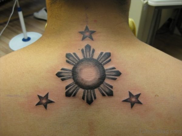 Sun And Star Tattoo