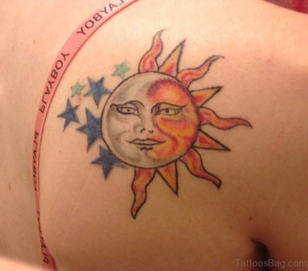 Sun And Star Tattoo