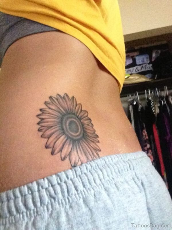 Sunflower Tattoo On Back