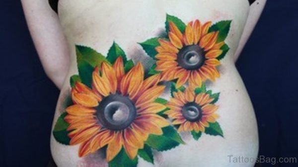 Sunflowers Color Tattoo