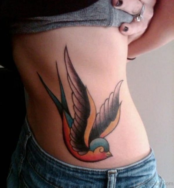 Swallow Lower Back Tattoo