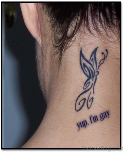 Sweet Tribal Butterfly Tattoo