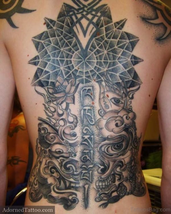 Tibetan Geometric Tattoo