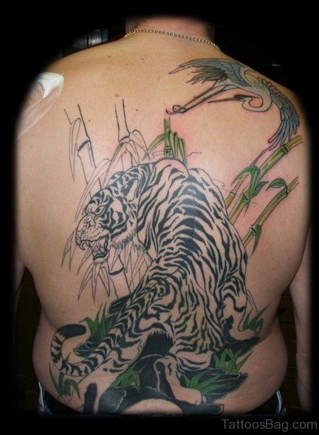 Tiger Tattoo On Lower Back