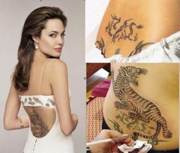 Tiger Tattoo On Lower Back