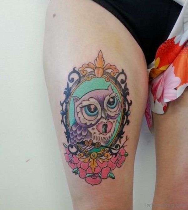Traditional Owl Tattoo