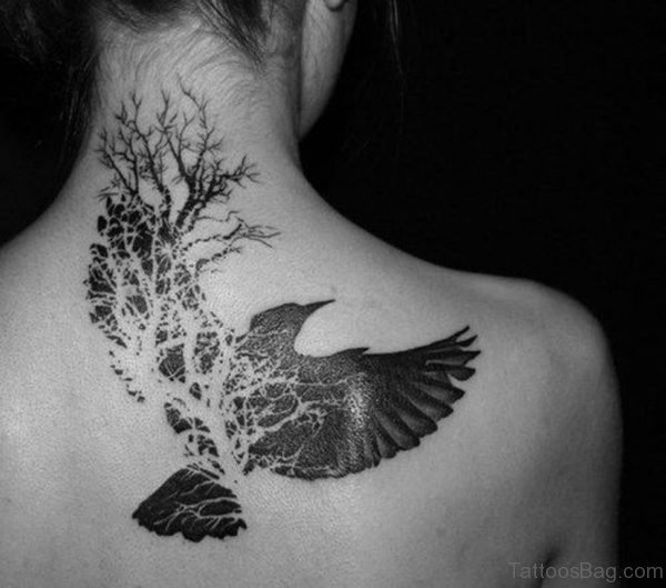 Tree And Crow Tattoo