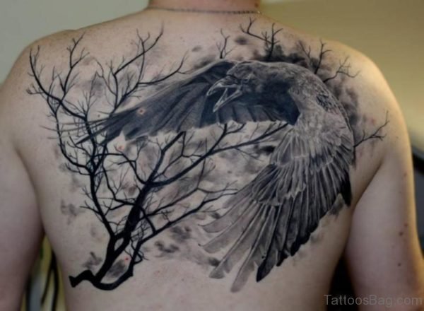 Tree And Crow Tattoo