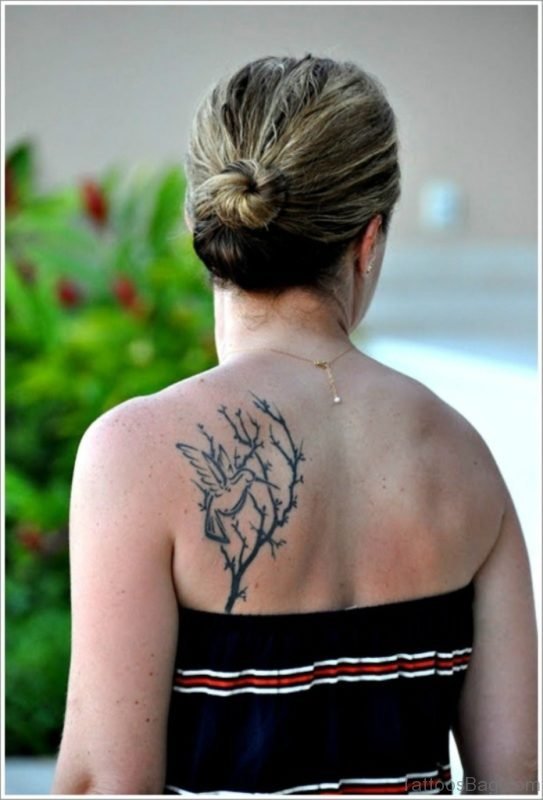 Tree And Hummingbird Tattoo