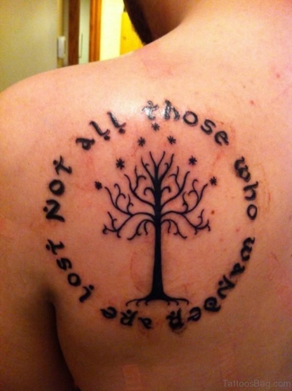 Tree And Quote Tattoo
