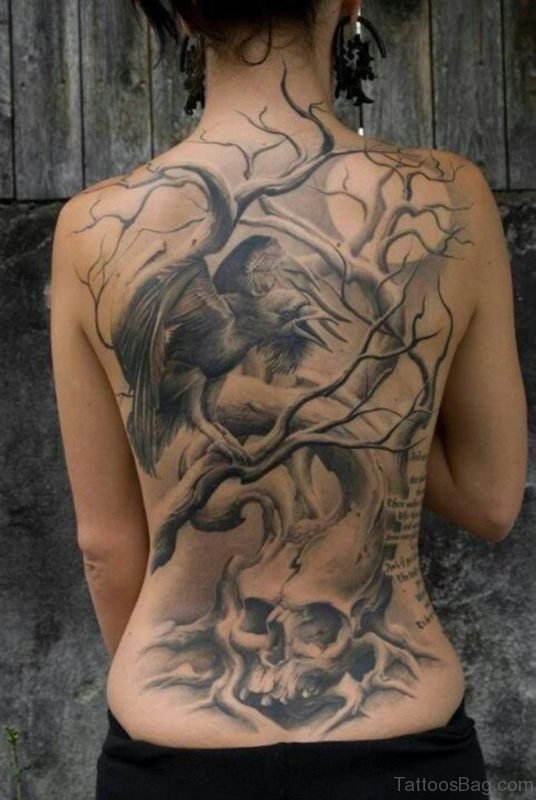 Tree And Skull Tattoo