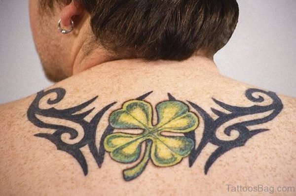 Tribal And Leaf Tattoo