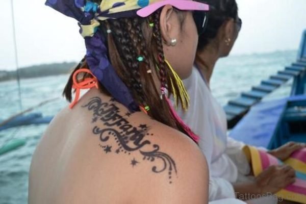 Tribal And Name Tattoo