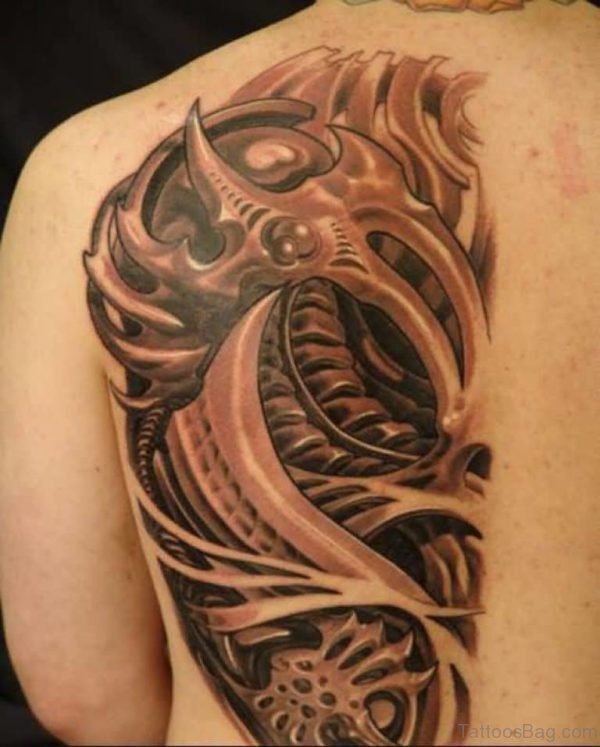 Tribal Biomechanical Tattoo