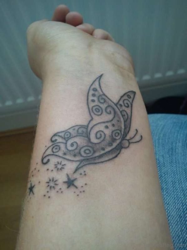 Tribal Butterfly Tattoo