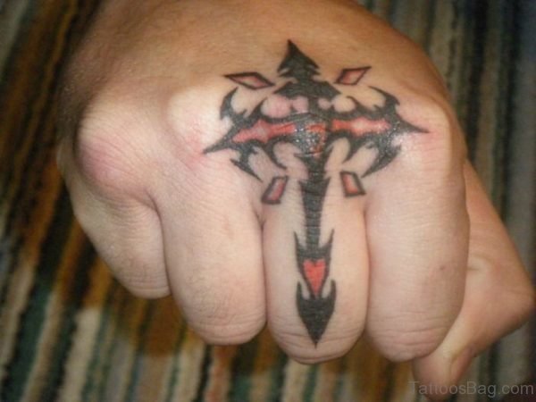 Tribal Cross Tattoo