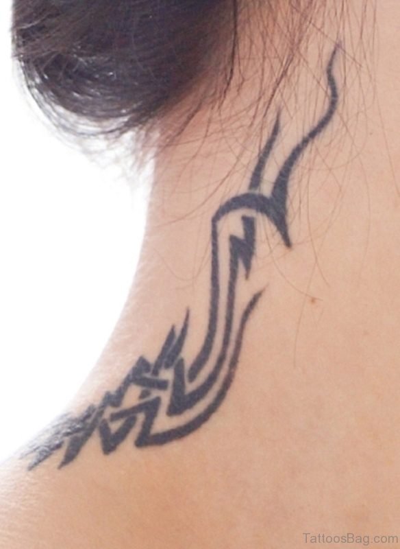 Tribal Neck Tattoo