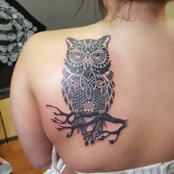 Tribal Owl Tattoo