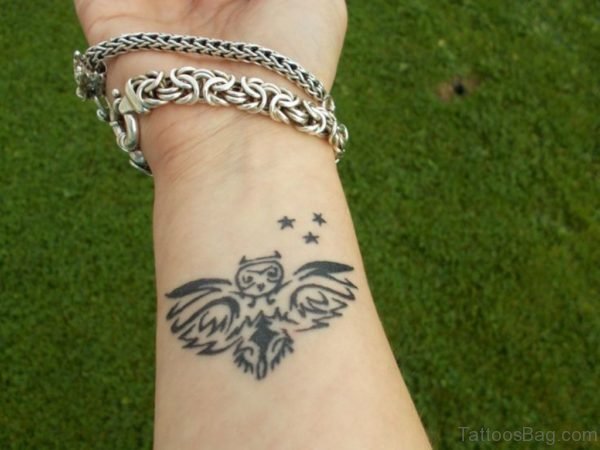 Tribal Owl Tattoo