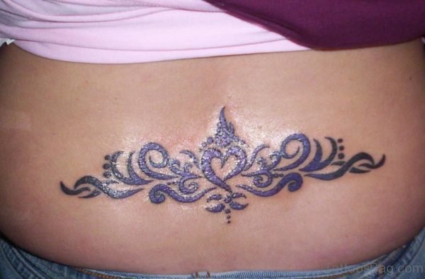 Tribal Tattoo On Lower Back