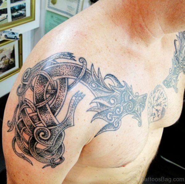 Tribal Viking Dragon Tattoo