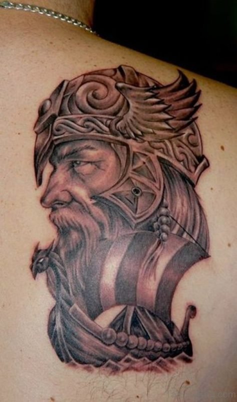 Viking Tattoo Design On Back