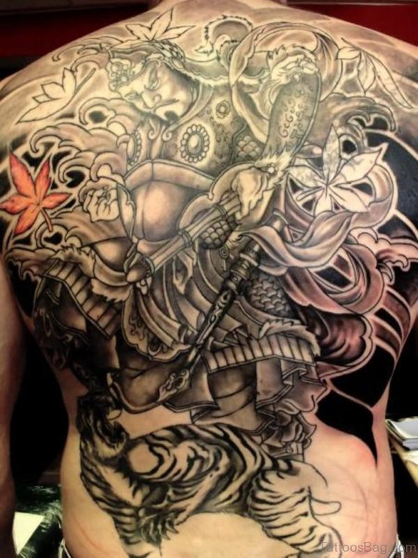 Warrior And Tiger Tattoo