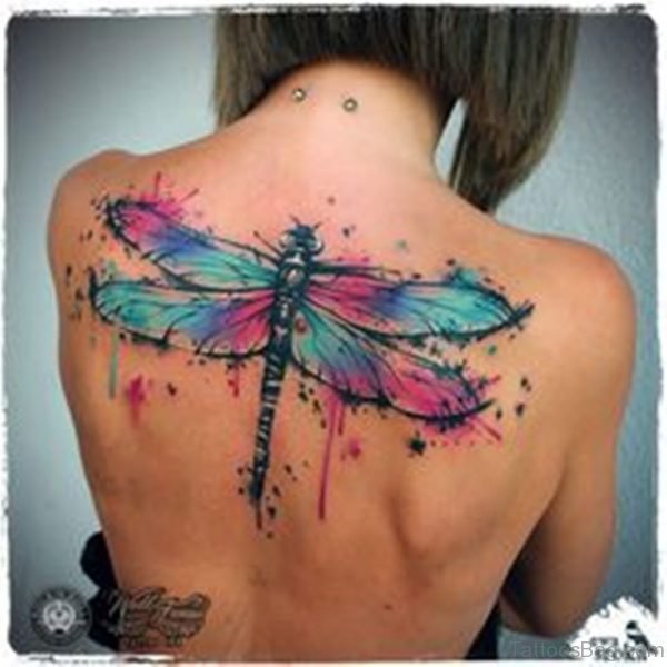 Watercolor Dragonfly Tattoo