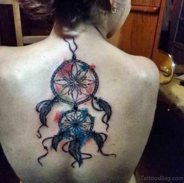 Watercolor Dreamcatcher Tattoo