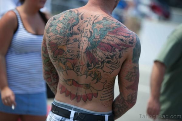 Watercolor Full Back Tattoo