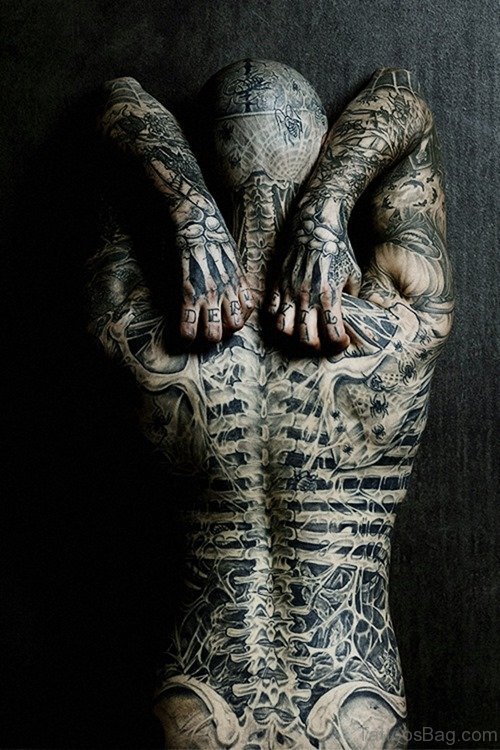 Weird Back Tattoo