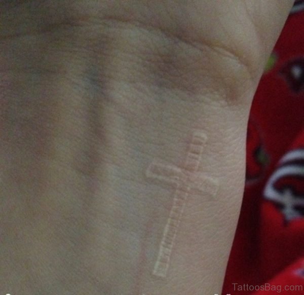 White Cross Tattoo