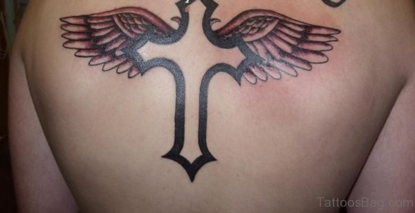 Winged Cross Tattoo