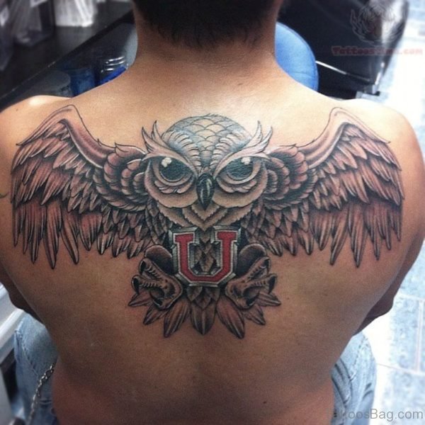 Winged Owl Tattoo