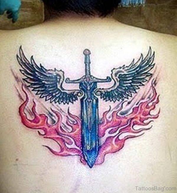 Winged Sword Tattoo