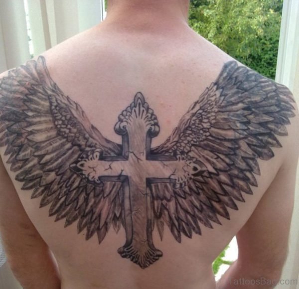 Wings Cross Tattoo