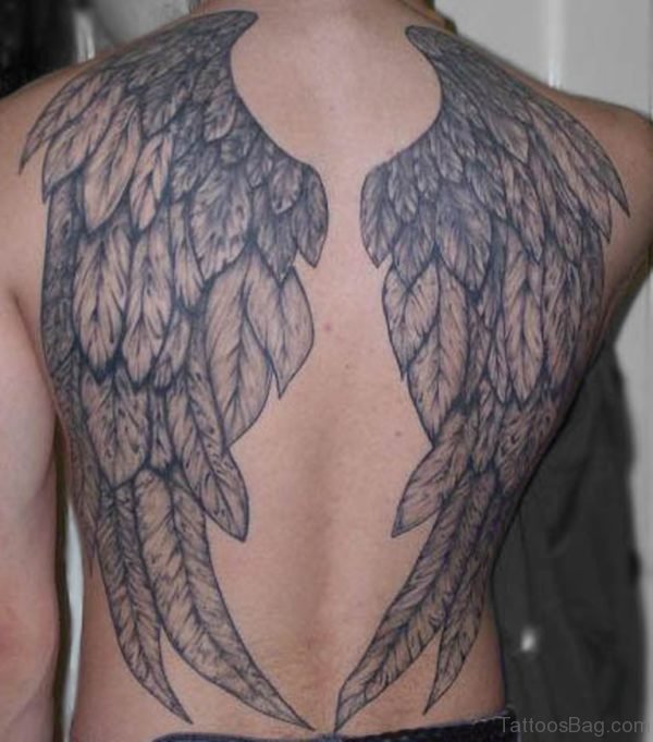 Wings Tattoo On Back