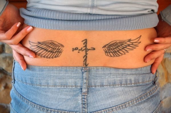 Wings Tattoo On Lower Back