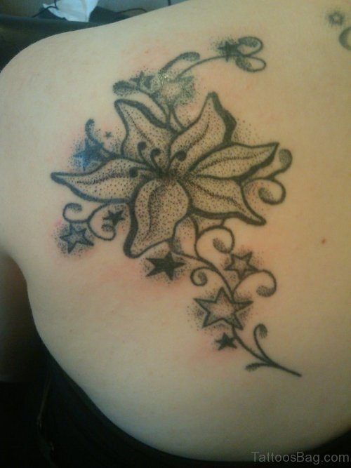 Wonderful Lily Flower Tattoo