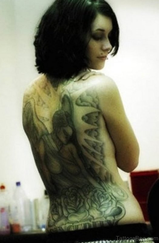 Wolf Tattoo Lower Back