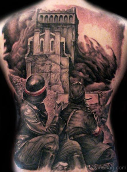 Wonderful Full Back Tattoo