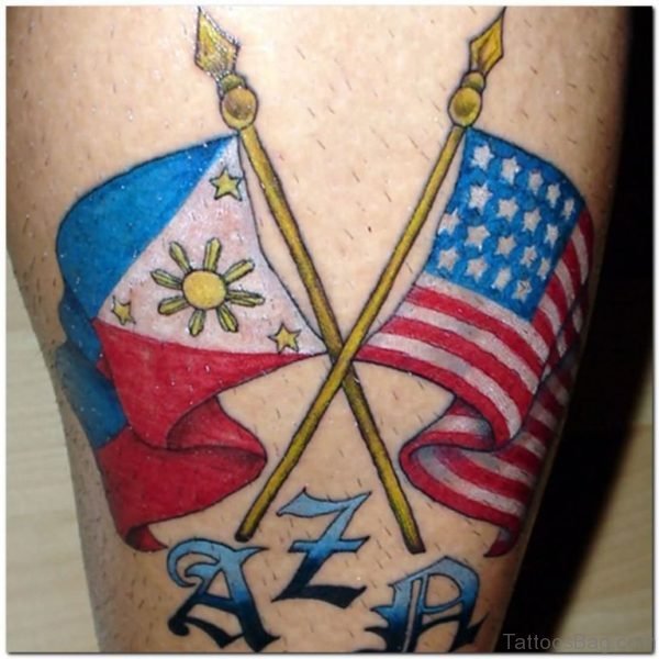 Wonderful American Flag Tattoo