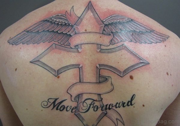 Cross And Wings Tattoo