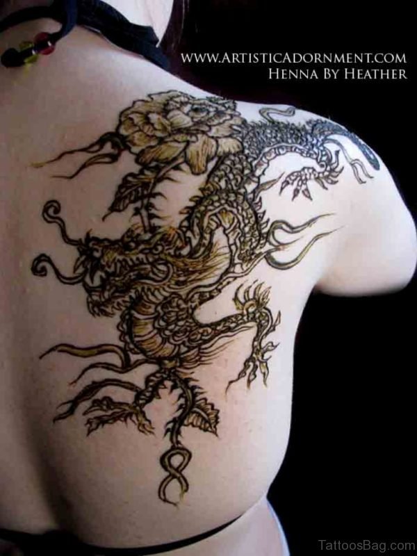 Wonderful Dragon On Shoulder Back
