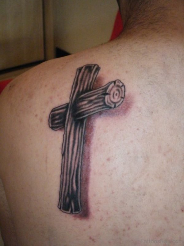 Wooden Cross Tattoo