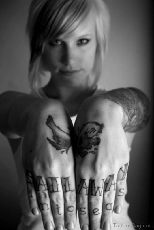 Word Tattoo On Finger