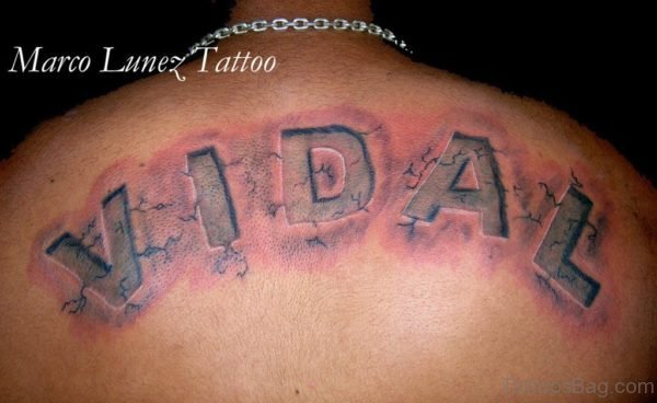 Word Tattoo On Back
