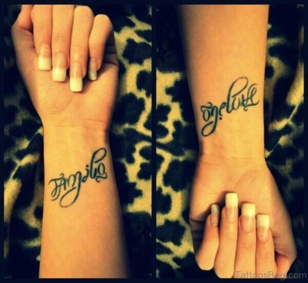 Word Tattoo On Wrist